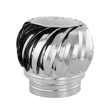 Imagem de Tampa giratória para capapta de lareira tampa de ventilação de aço inoxidável 304 Spinner giratório anti-tiro descendente adapta-se à maioria das lareiras padrão com braçadeira, 160 mm