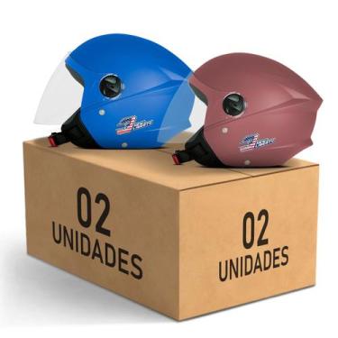 Imagem de Kit 2 Capacete New Liberty 3 Elite Pro Tork Feminino Masculino, AZUL C