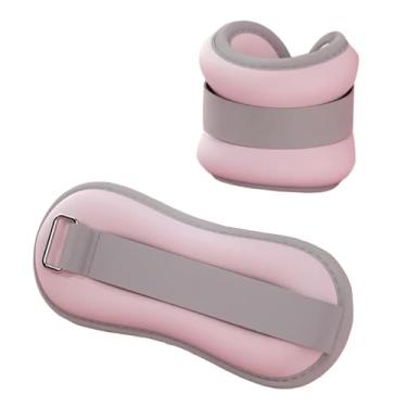 Imagem de Vaveren 2x pesos de pulso pesos no tornozelo algemas multiuso pesos de braço para mulheres homens e crianças tiras de peso da perna para de construção, Pink 26cmx9cm