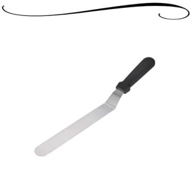 Imagem de Espátula Gourmet Confeitar Angular Lâmina Inox Com Cabo Plástico Confeitaria Cozinha Decorar Bolos 37cm