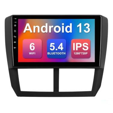 Imagem de 2+32G 22.9 cm Android 13 estéreo automotivo para Subaru Forester 2008-2012 Impreza 2008-2011 IPS tela sensível ao toque rádio veicular com Carplay e câmera de backup com suporte automático Android GPS