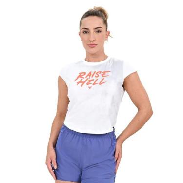 Imagem de Cropped de Treino Feminino Under Armour Project Rock Underground, Bran