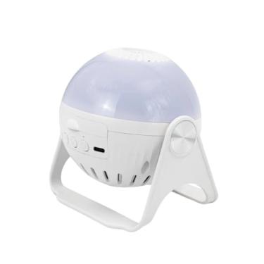Imagem de Caixa de Som Bluetooth com Projetor Espacial, 4W, 7 Discos de Projeção, Controle Remoto, 12cm, Branco