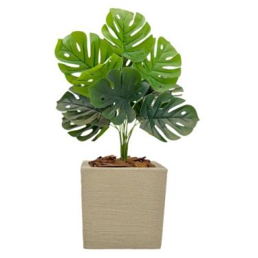 Imagem de Costela De Adão Artificial Vaso Polietileno Completo Planta - Flor Imp