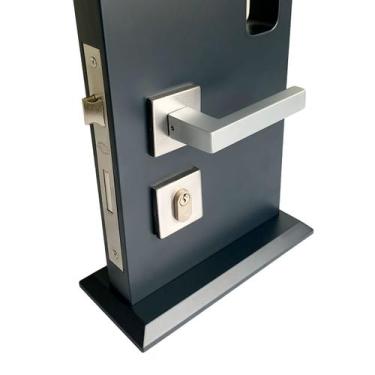 Imagem de Fechadura Porta Externa Interna Acetinada 55mm Carrara ABNT - DECORPLA