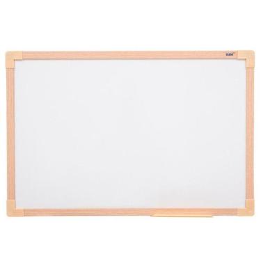 Imagem de Lousa quadro branco 120x90 moldura madeira - stalo