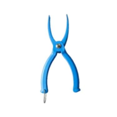 Imagem de rockible Grampo de pesca, isca, pegador de peixe portátil, 7,5 polegadas, ferramenta de antiderrapante longa, Azul