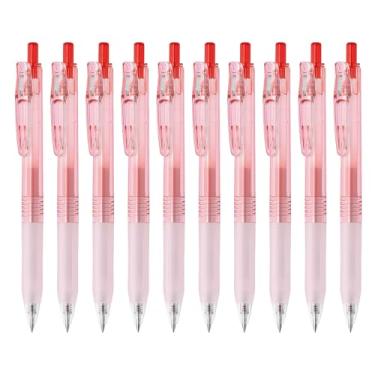 Imagem de Caneta esferográfica de gel Zebra Sarasa com tubo biológico 0,5 mm Nascer do sol eixo coral tinta vermelha 10 peças B-BI-JJ15-SC