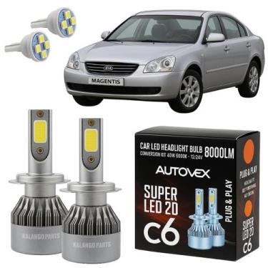 Imagem de Ultra LED C6 H7 Lâmpada Farol Baixo Kia Magentis 2006 A 2010 - Autovex