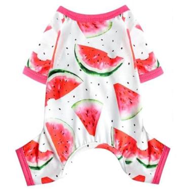 Imagem de Dosuyi Pijamas para cães pequenos, meninas, meninos, macios, elásticos, primavera, verão, filhotes, gatos, pijamas, roupa masculina e feminina