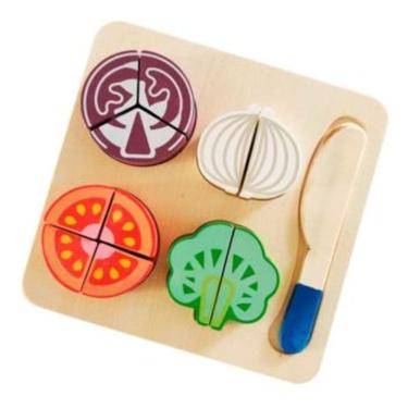 Imagem de Didaticos Aprenda Brincando DM Toys Legumes Jogo de Encaixar Brinquedo Infantil Pedagogico