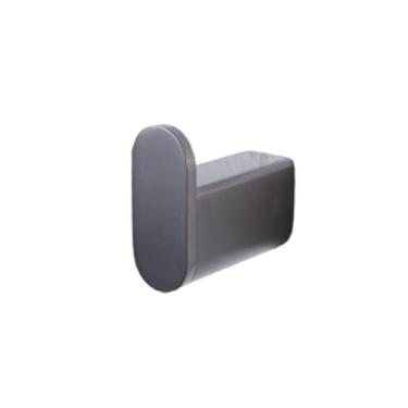 Imagem de Ferragens para banheiro cinza 304, porta-toalhas de aço inoxidável, suporte para papel higiênico, suporte para sabonete líquido, toalheiro, kit de banheiro (gancho para roupão individual)