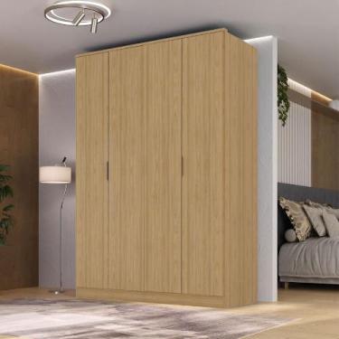 Imagem de Guarda Roupa Solteiro 1,60m c/ 4 Portas 2 Gavetas 100% MDF - Mambel Q,