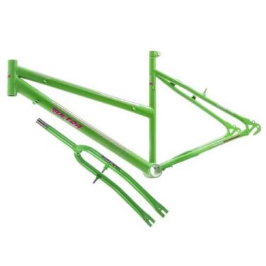 Imagem de Quadro Aro 26 Ultra Bikes em Aço Carbono com Garfo Feminino, Verde kw,