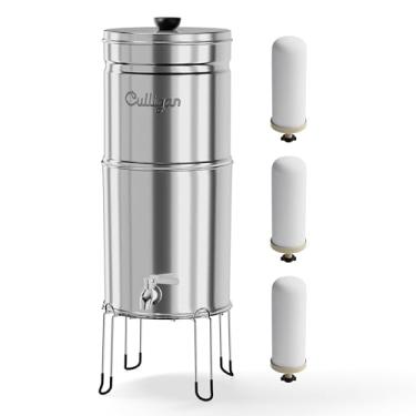 Imagem de Culligan com tecnologia MaxClear Sistema de filtro de água por gravidade de 3 galões, filtro de água de cerâmica de bancada polido, certificado NSF/ANSI para reduzir chumbo, microplásticos e PFAS