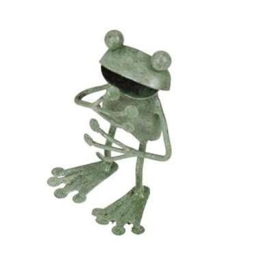 Imagem de SÖPÖSÖPÖ Metal Frog Garden Decor Standing Style – 1 Piece x 9cm Set Maid in Japan Cute Amulet Japanese Style Souvenir Gift