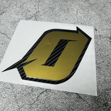 Imagem de Número de corrida de fibra de carbono adesivos de carro algarismos arábicos 012345679 fita para capacete de tanque de combustível do corpo do motor de motocross (0, altura 10 cm)