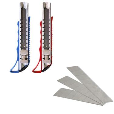 Imagem de 2 Estiletes Profissional Com Trava De Metal 18mm E Lâminas - Yara