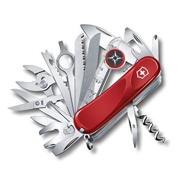 Imagem de Victorinox Canivete suíço Evolution S54, caixa de ferramentas, 32 funções, faca de bolso suíça com lâmina grande, chave de fenda e alargador - vermelho