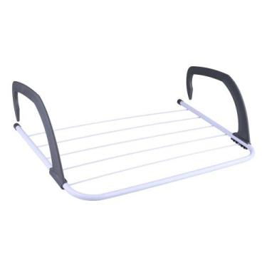 Imagem de Varal Portátil de Janela 51x35cm Utile Cazza, Branco