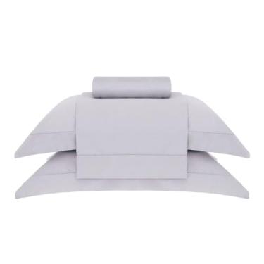 Imagem de Buddemeyer Jogo de Cama King Cetim 300 Fios Buddemeyer Bud Vision New Colors II 100% Algodão Penteado Bege 4 peças