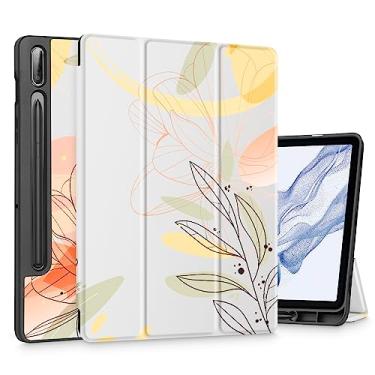 Imagem de Mektron Capa para Samsung Galaxy Tab S9 FE / S9 11 polegadas 2023 X710/X716B/X718U, capa rígida fosca embutida com função de despertar/hibernar automaticamente, suporte multiângulo para Galaxy S9,
