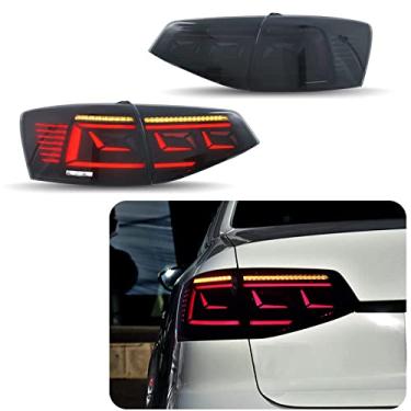 Imagem de Luzes traseiras de LED HCmotion compatíveis com VW Jetta MK6 Sedan 2015 2016 2017 2018, conjunto de lâmpada traseira de LED completo, animação de inicialização com seta sequencial, Plug & Play