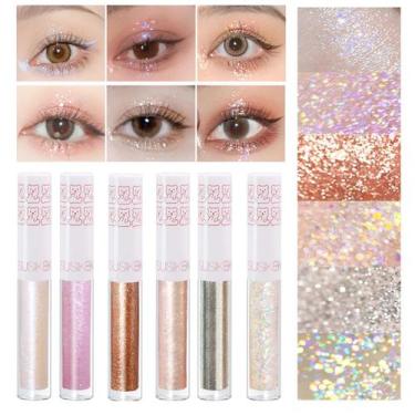Imagem de Conjunto de delineador de sombra Liquid Glitter, 6 unidades SUSIKEKI K