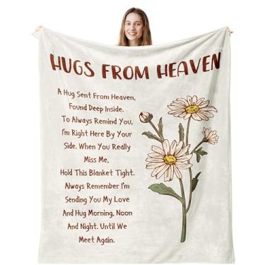 Imagem de Xufudy Presentes de simpatia memorial para a perda do ente querido, presentes de memorial para perda de mãe/pai, presente de luto, presente em memória de um ente querido, cobertor abraço do céu 152 x