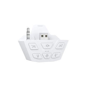 Imagem de CHARM FOCUS Adaptador de fone de ouvido estéreo, adaptador de fone de ouvido de microfone de áudio para Xbox One, Xbox Series X|S e controle Elite, ajuste o equilíbrio de áudio (som de jogo e chat de