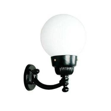 Imagem de Luminária Globo Pequena 2 com Braço Externa Alumínio 31cm - OUTRAS MAR