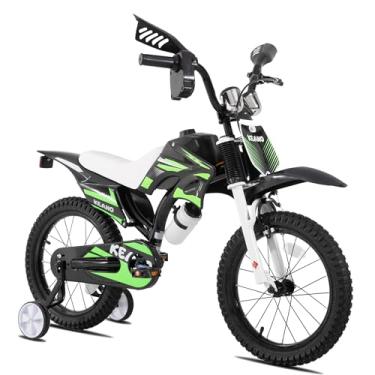 Imagem de KEANO Thunderbolt 16 Inch Kids Bike for Boys Girls Ages 4-6 Years, 16Inch Toddler Bikes with Training Wheels and Number Plate, Children Bicycles Green