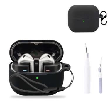 Imagem de NOUKAJU Capa para Samsung Galaxy Buds3 FE, capa protetora para fone de ouvido (com mosquetão + cordão + caneta de limpeza) à prova de quedas, arranhões, à prova de choque, capa para Samsung Galaxy