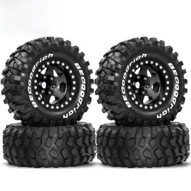 Imagem de Rodas De Borracha Beadlock De 1.9 Polegadas Para 110 RC Crawler Traxxa