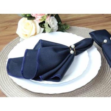 Imagem de Kit 10 Guardanapo De Tecido 35x35 Para Mesa Posta Casamento Buffet Eve