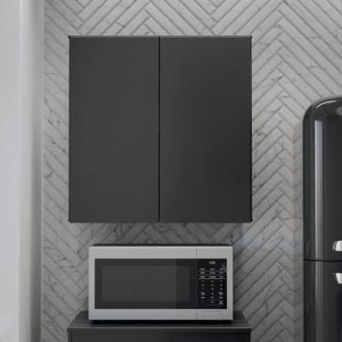 Imagem de Armario Aéreo Liza 02 Portas preto - Mais de Casa