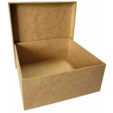 Imagem de Caixa Mdf Tampa De Sapato Casamento 35x35x15 Presente