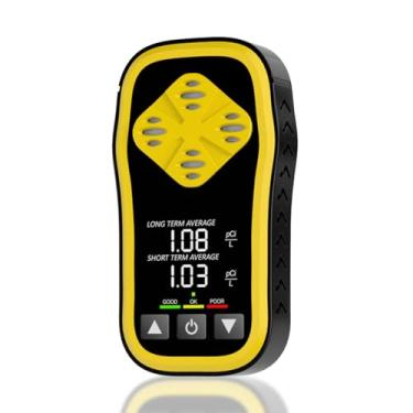 Imagem de Detector digital de radônio – monitor de mesa LCD HD com sensor de 10 anos, bateria de 2 a 3 anos (carga de 6H), leituras de pCi/L em tempo real para segurança em casa e escritório