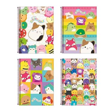 Imagem de Caderno espiral univ 1x1 80 folhas Squishmallows Tilibra