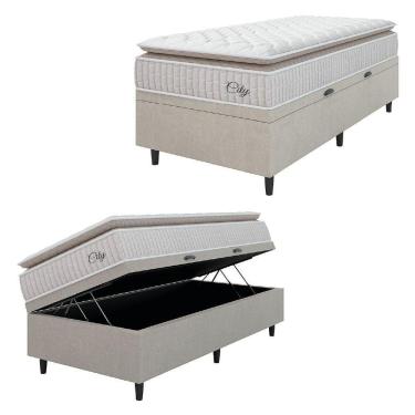 Imagem de Cama Box Baú Solteiro City Pillow Top 88x188x64cm Hellen
