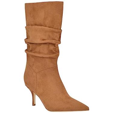 Imagem de NINE WEST Bota feminina Mycki cano médio, Conhaque 120, 9