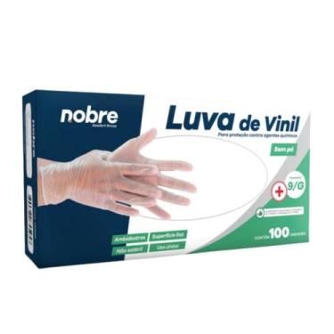 Imagem de Luva de Vinil Sem Pó M Caixa Com 100 Unidades Nobre