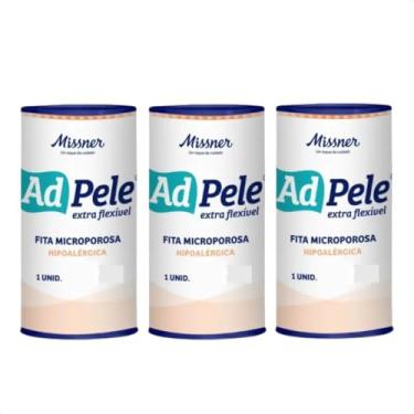 Imagem de Kit 3 Fita Microporosa Hipoalérgica Branca 100 Mm X 4.5 Mt