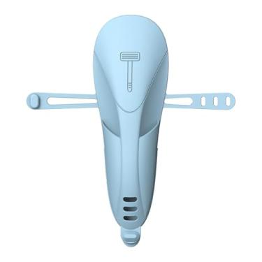 Imagem de harayaa Estojo protetor de silicone para barbeador de acampamento, capa protetora macia para caixa de barbear, à prova d'água, para viagem, Azul