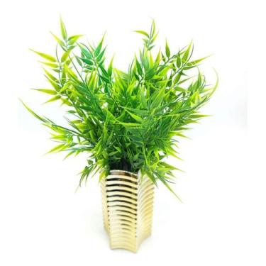 Imagem de 5x Buquês Galhos De Folhagens De Bambu Artificial Verde - Toque Chelse