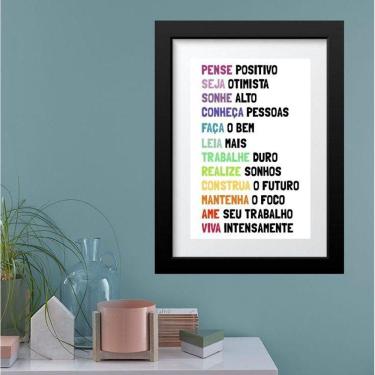 Imagem de Quadro Pense Positivo - 60X48Cm