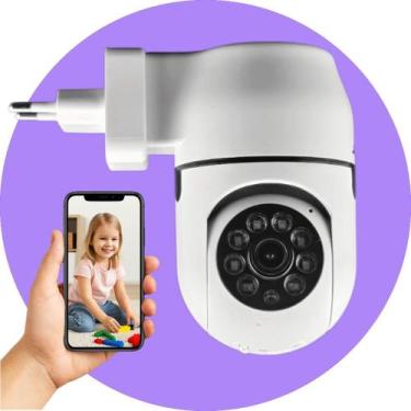 Imagem de Câmera Interna Tomada Wifi Full Hd 360 Jortan Visão Noturna