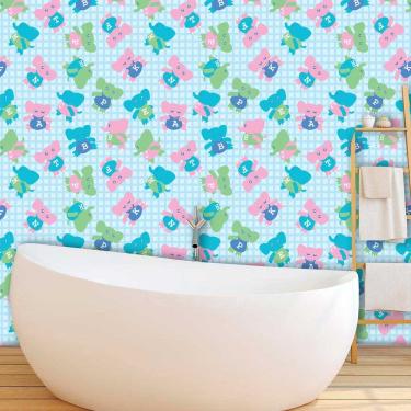 Imagem de Papel de Parede Infantil Auto Adesivo Lavável Elefante