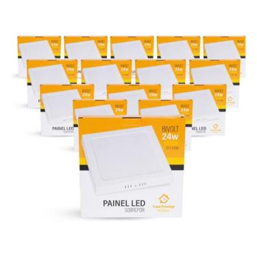 Imagem de 15 Luminárias De Led Sobrepor 22x22 Sala Quarto De Teto Spot - Casa Pr