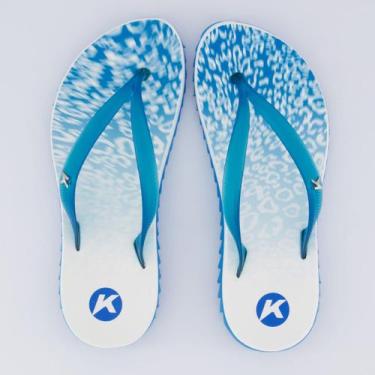 Imagem de Chinelo Kenner Ibiza Onça Feminino Azul, 36
